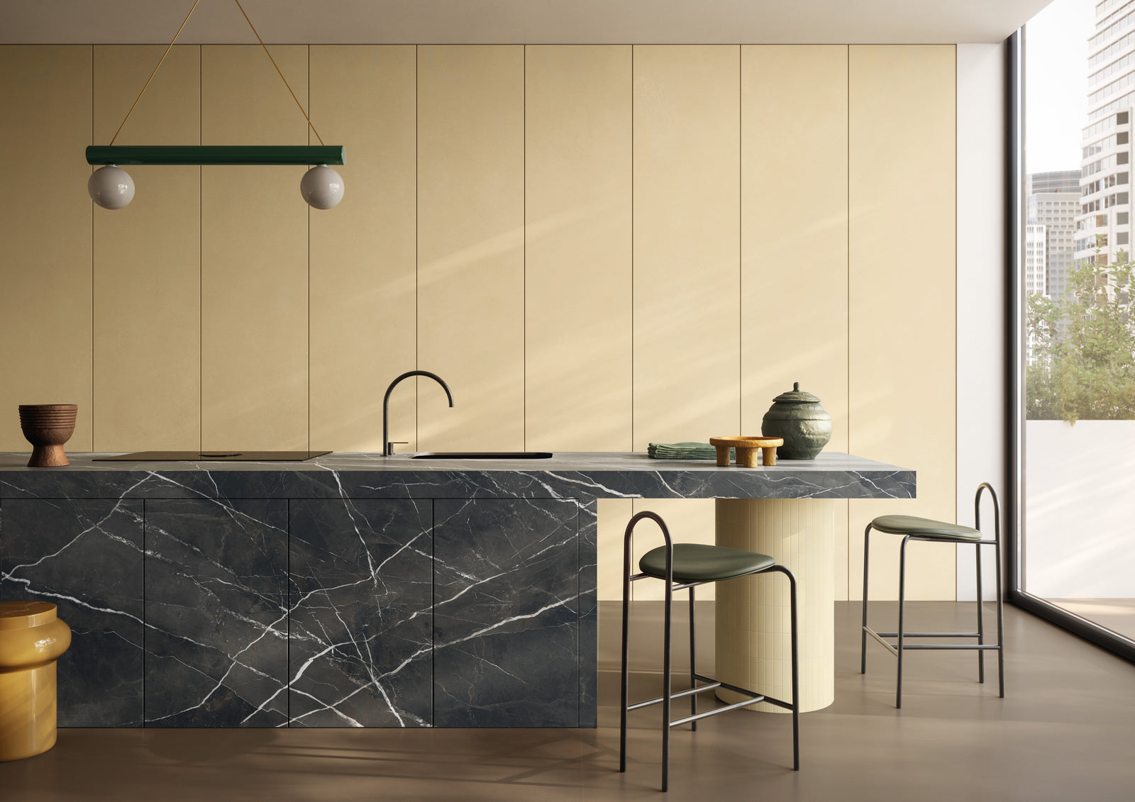 Calacatta Black installed